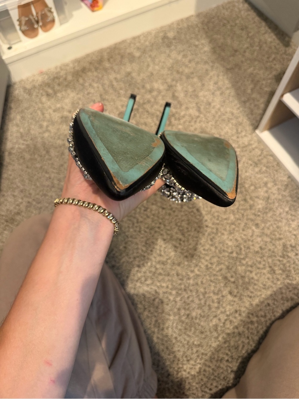 Betsy Johnson Elina Black Pointed Toe Mules - Picture 5 of 8